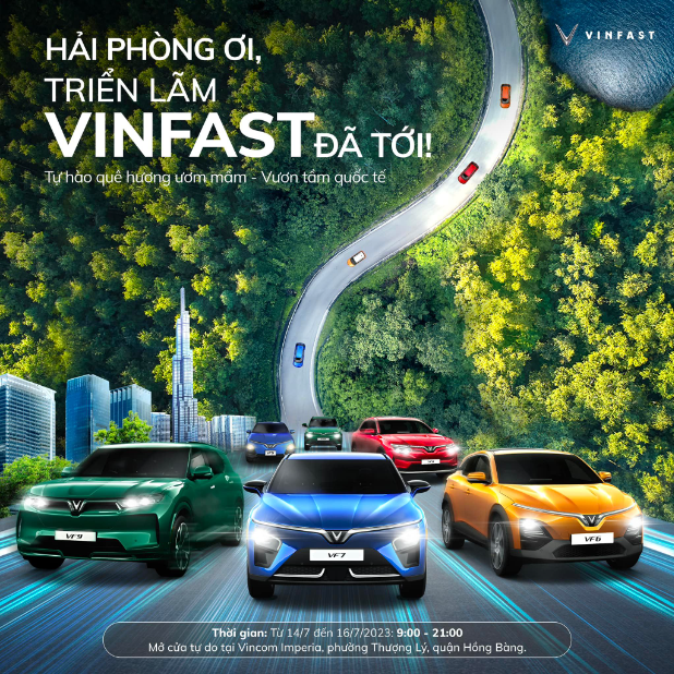 Triển lãm xe điện vinfast tại Hải Phòng